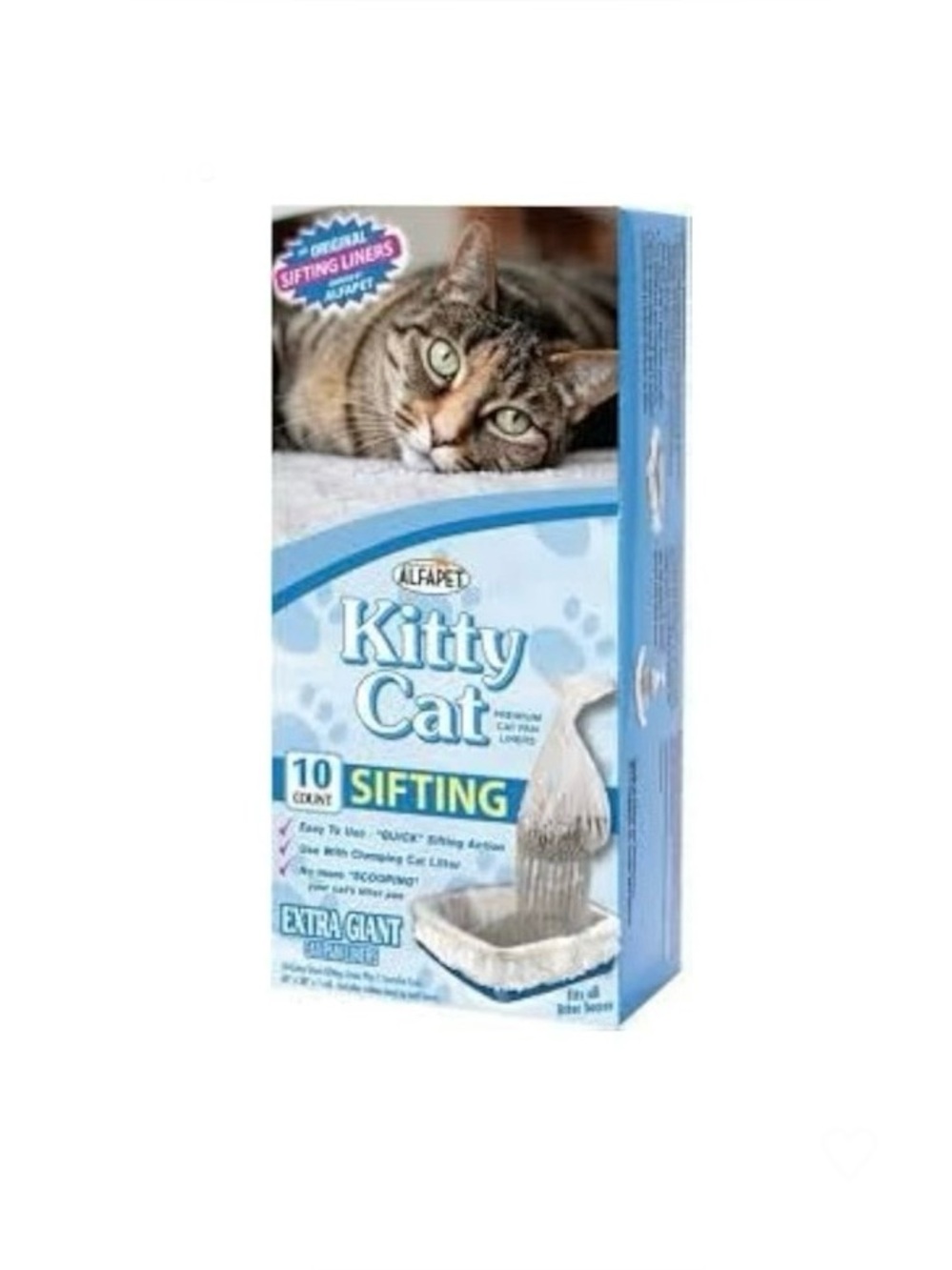 ALFA PET Kitty CAT Elastic SIFTING Litter Box Liners, 10
Count, Jumbo